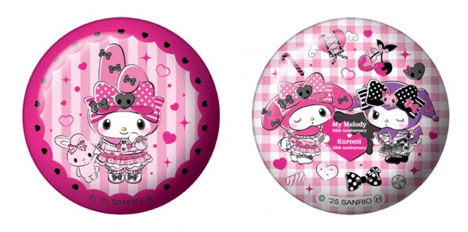 Happy Kuji's My Melody & Kuromi 50th & 20th Anniversaries lottery showcases exclusive figures, totes, and 40cm plush toys featuring limited edition art